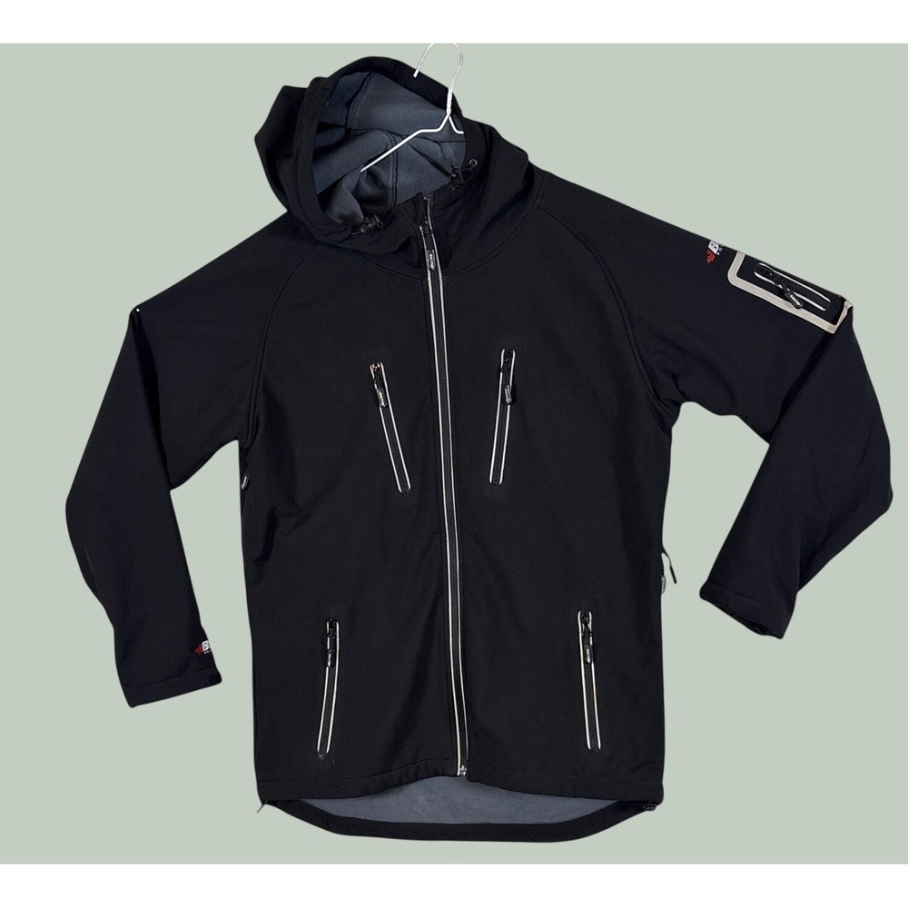 Baffin Polar Proven Mens Black Softshell Fleece Lined Hooded Jacket Large L/G